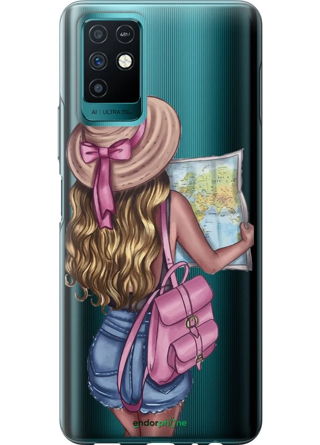 Чохол на Infinix Note 10 Дівчина з картою "4704u-2763-70447" Endorphone (382323229)