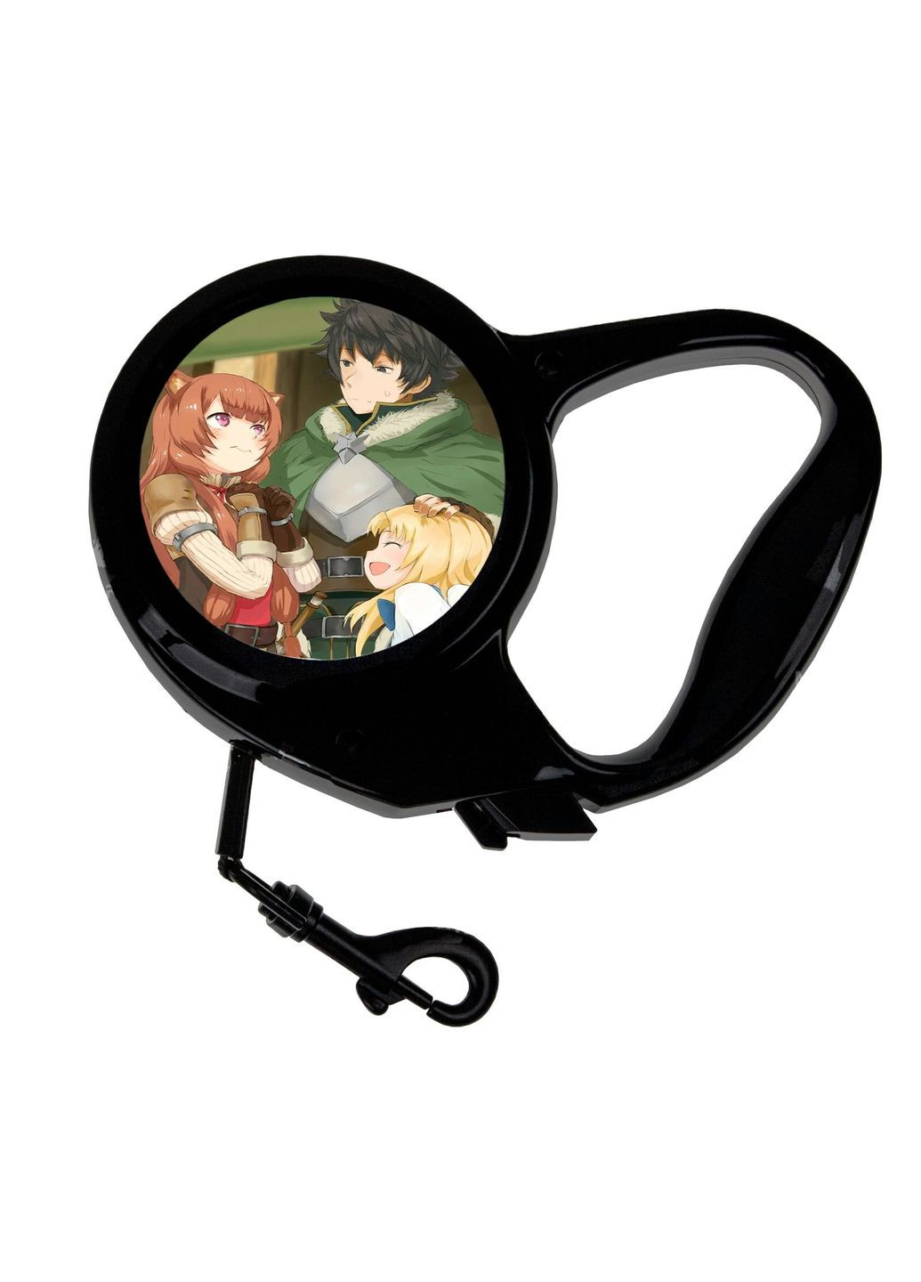 Поводок-рулетка для животных с принтом Аниме Восхождение героя жита #0002 3 м черный No Brand (309160022)