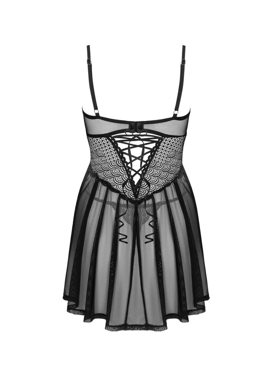 Пеньюар і трусики Chemeris babydoll & thong XS/S Obsessive (303878669)