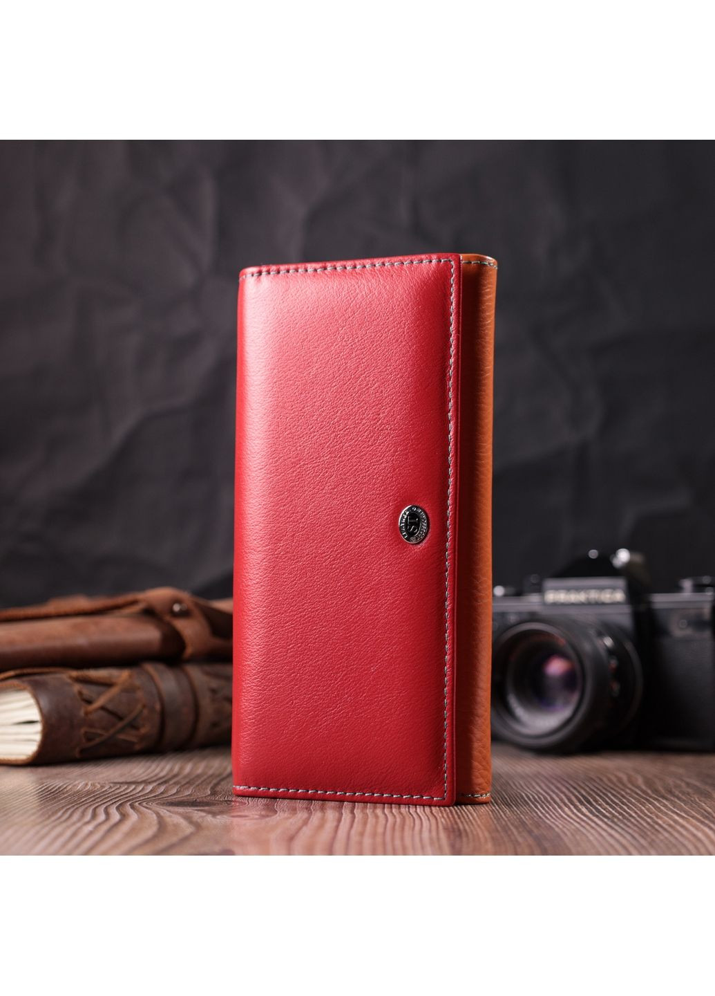 Жіночий шкіряний гаманець 18,5х9х3 см st leather (288048995)