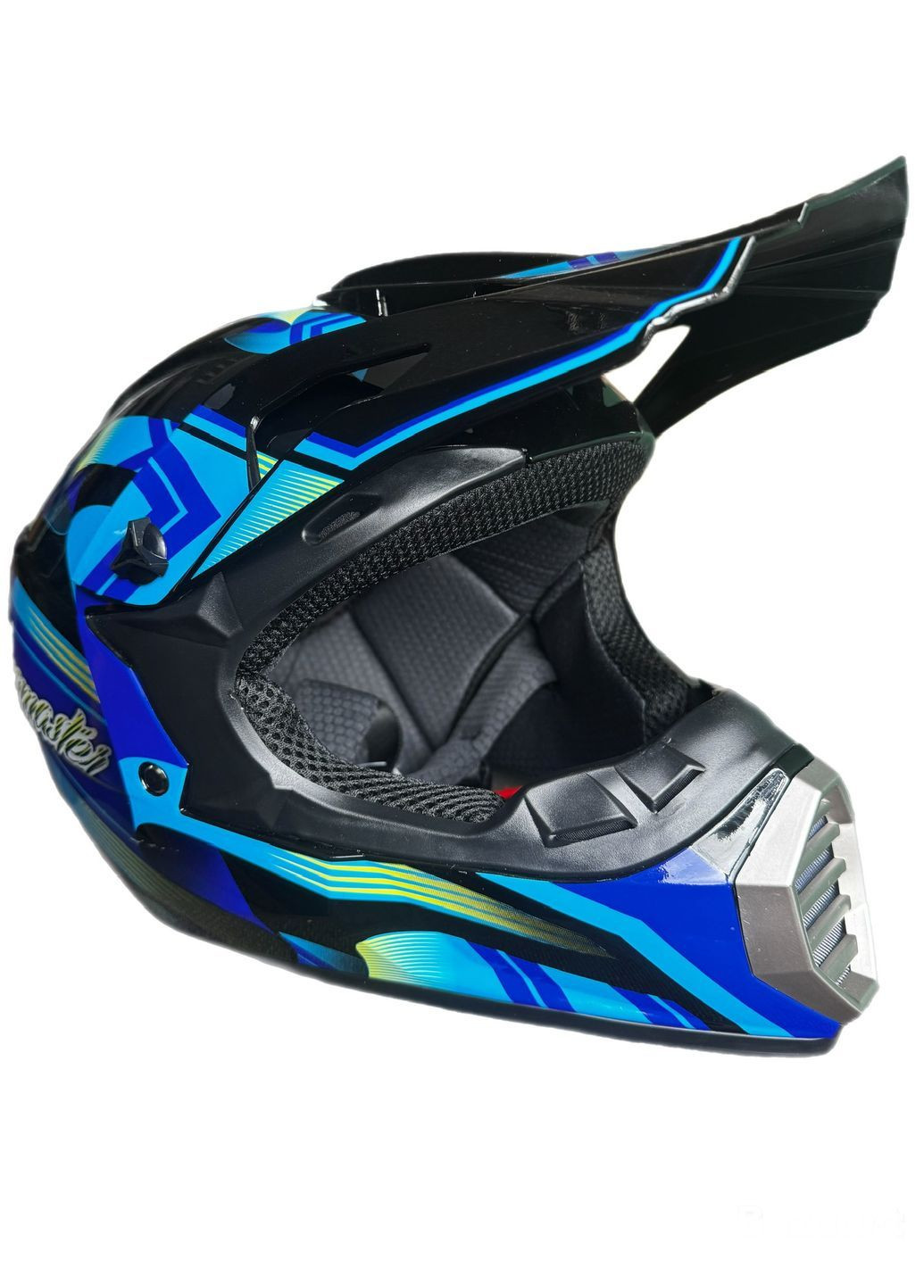 Эндуро кроссовый мотошлем Helmet Shark Black + очки Profi Black 100% No Brand (370756041)