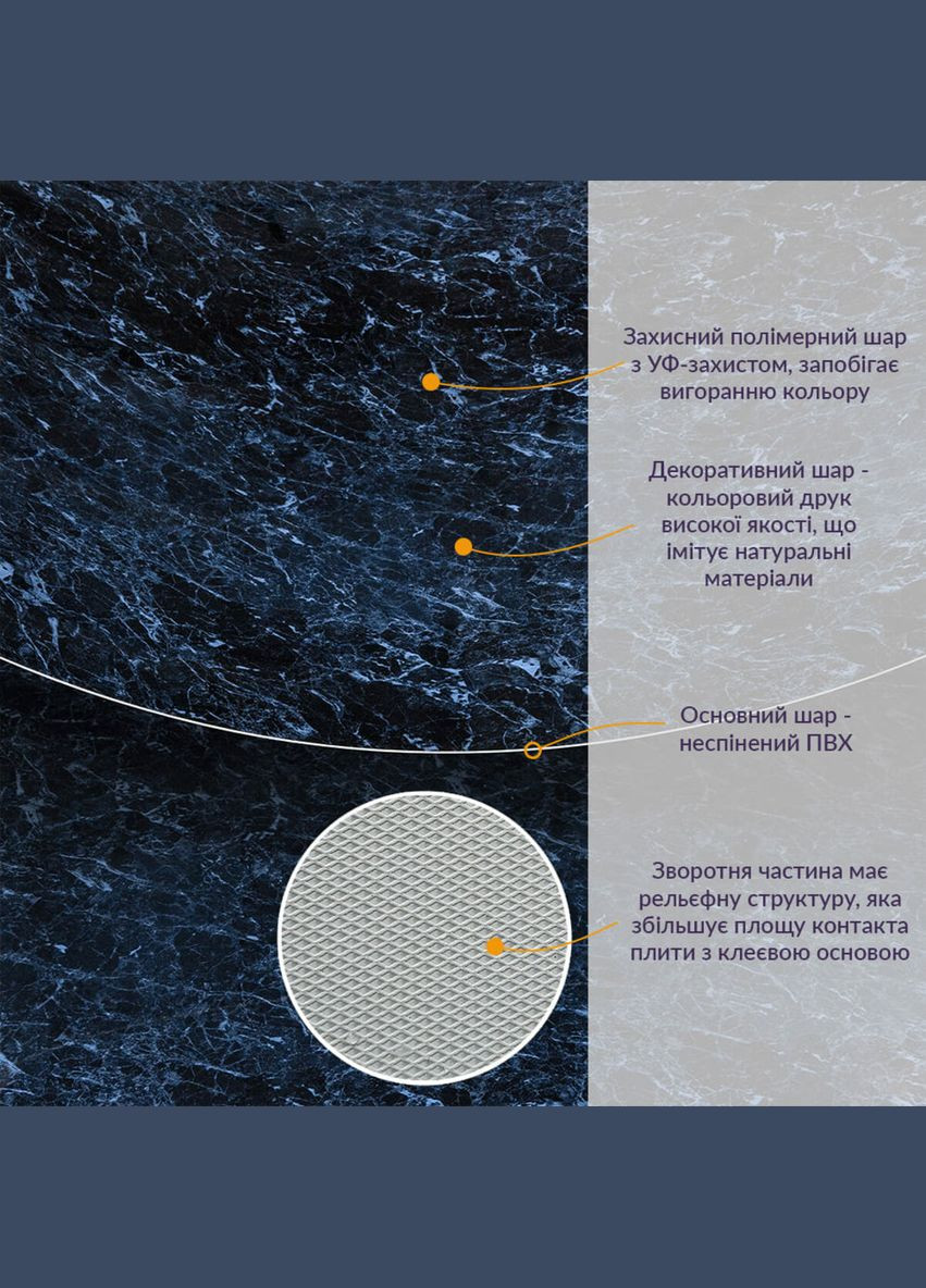 Декоративная ПВХ плита SW-00001404 Черный мрамор 1,22х2,44мх3мм Sticker Wall (298284607)