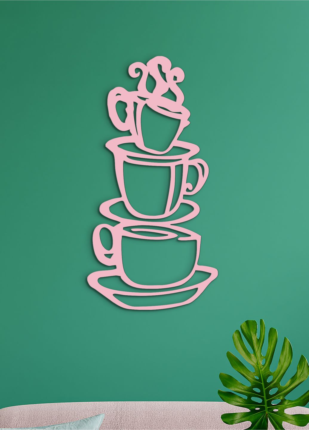 Современная картина на кухню, декоративное панно из дерева "Хороший кофе", стиль минимализм 30х15 см Woodyard (291842972)