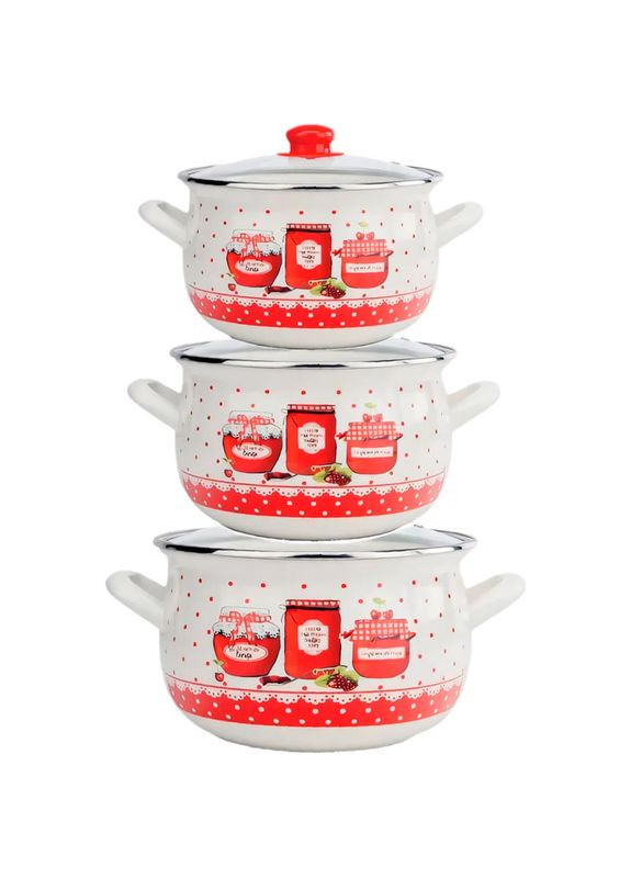 Набір каструль GT-T-3-S Прянощі 2.1+3.1+4 л (90318) Gusto (307436462)