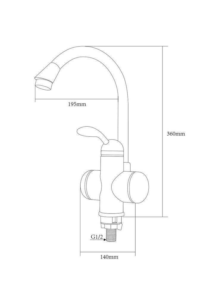 Проточний водонагрівач (m486000) AQUATICA LZ 3.0кВт 0.4-5бар для кухн (369028720)