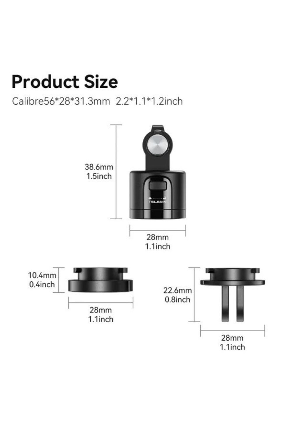 Набор магнитных быстросъемных адаптеров для экшн камер telesin cqm-001 No Brand (284177379)