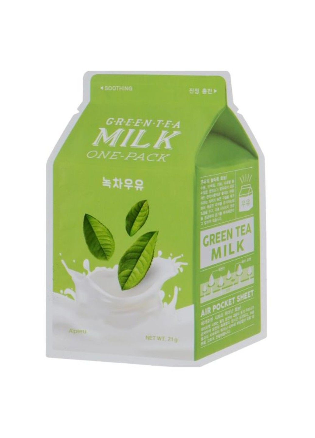Маска С Молочными Протеинами И Зеленым Чаем Green Tea Milk One-Pack A'pieu (298054357)