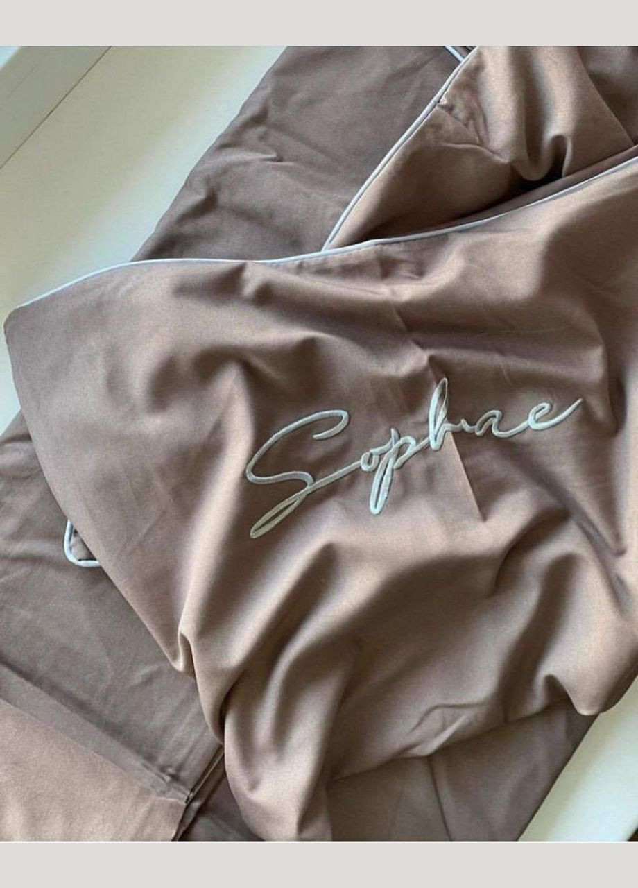 Постільна білизна Ранкова кава 100% бавовна сатинова турецька 2 x 50 x 70 Двоспальний 180 х 220 (121211-04) No Brand (348095183)