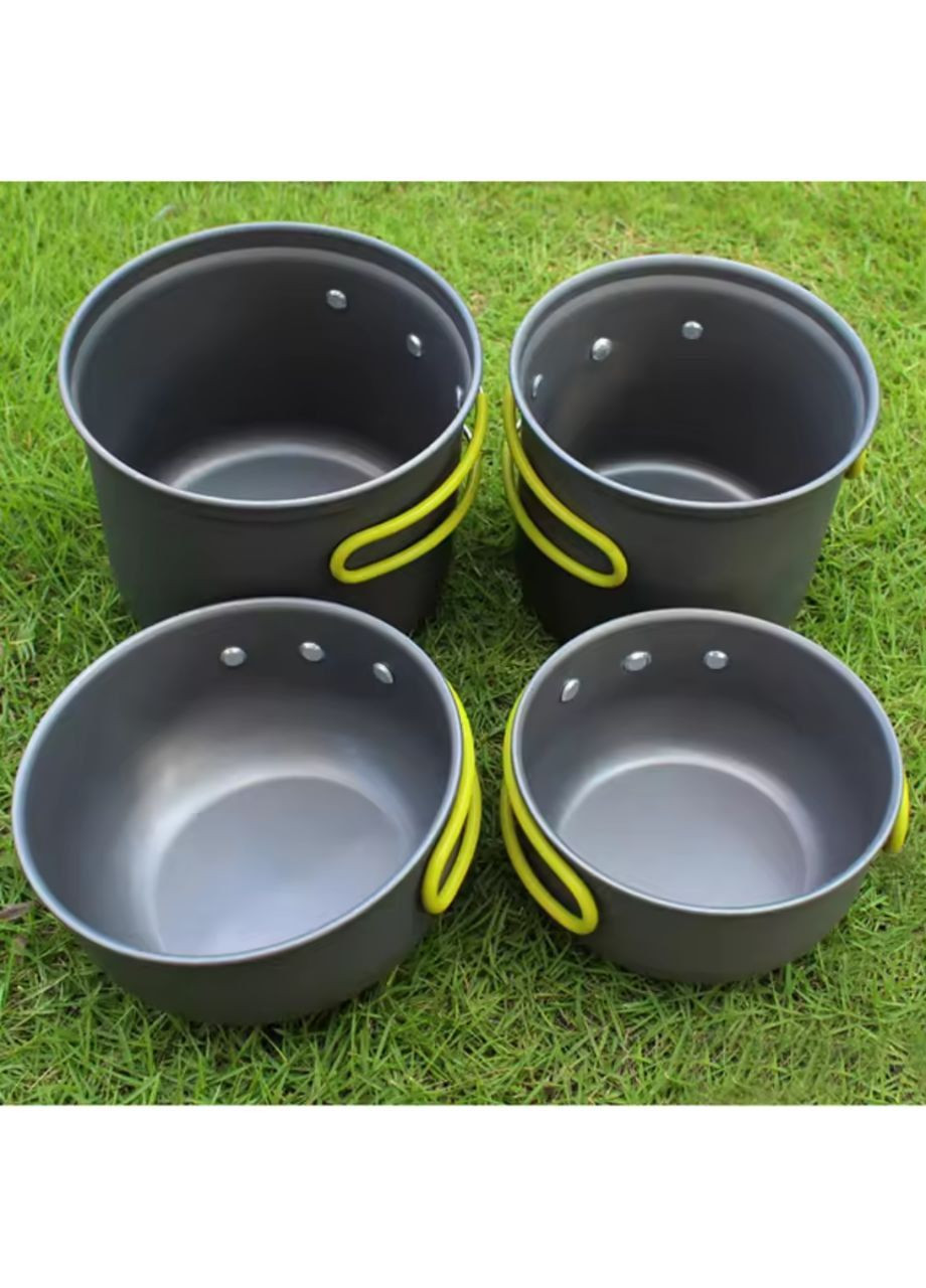 Алюминиевый кемпинговый набор посуды на 4 предмета No Brand ds-201 (291424568)