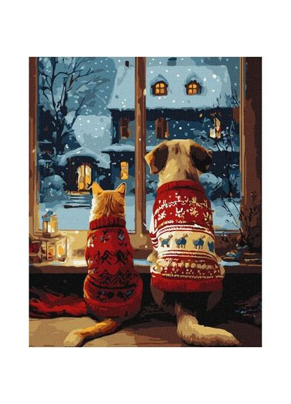 Картина по номерам "Уют пушистиков" 40х50 см Ідейка (369728846)