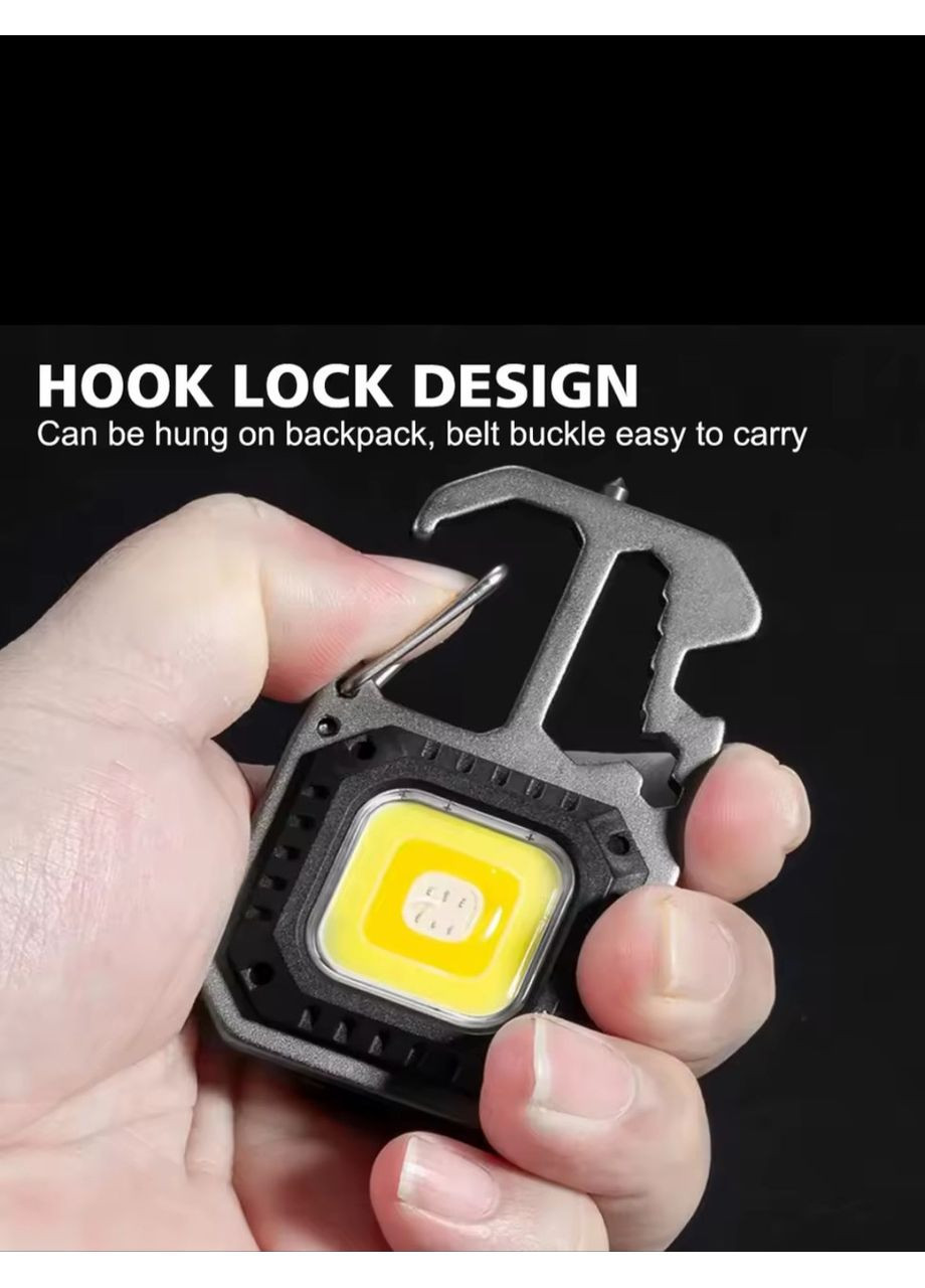 Світлодіодний портативний Led ліхтарик на акумуляторі, карабін,брилок DF (365963609)