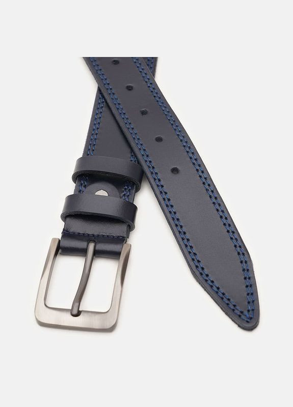 Чоловічий ремінь шкіряний V1115FX42 Синій Borsa Leather (302972027)