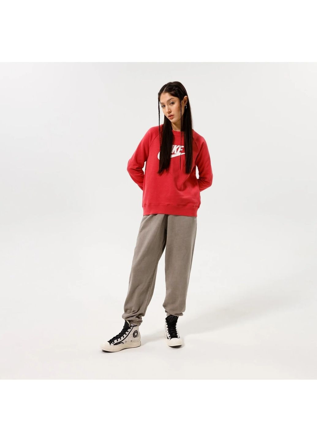Свитшот женский Sportswear Essential Red Nike (365961460)
