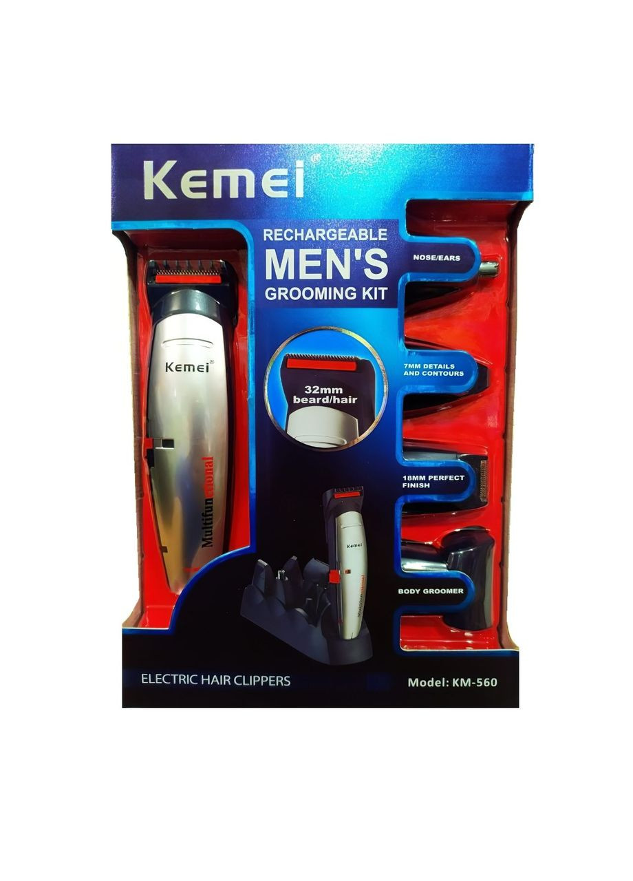 Тример для стрижки чоловічий акумуляторний універсальний шейвер-машинка для волосся, бороди, вусів та носа (K970) Kemei (361029017)