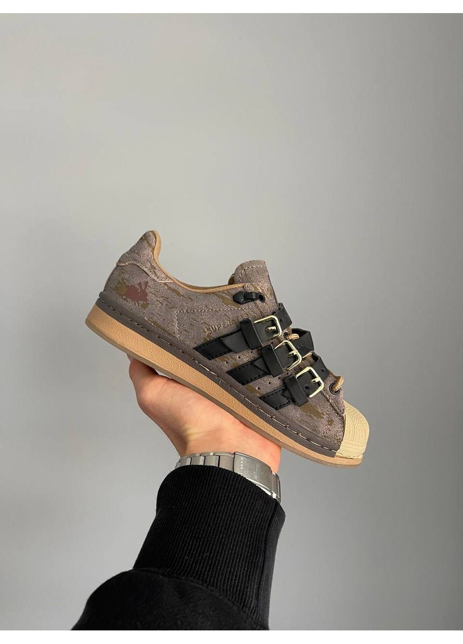 Кросівки жіночі Adidas Superstar Rabbit Hole Brown Black | Адідас Суперстар Кроляча нора коричневі No Brand коричневі демісезони (360535103)