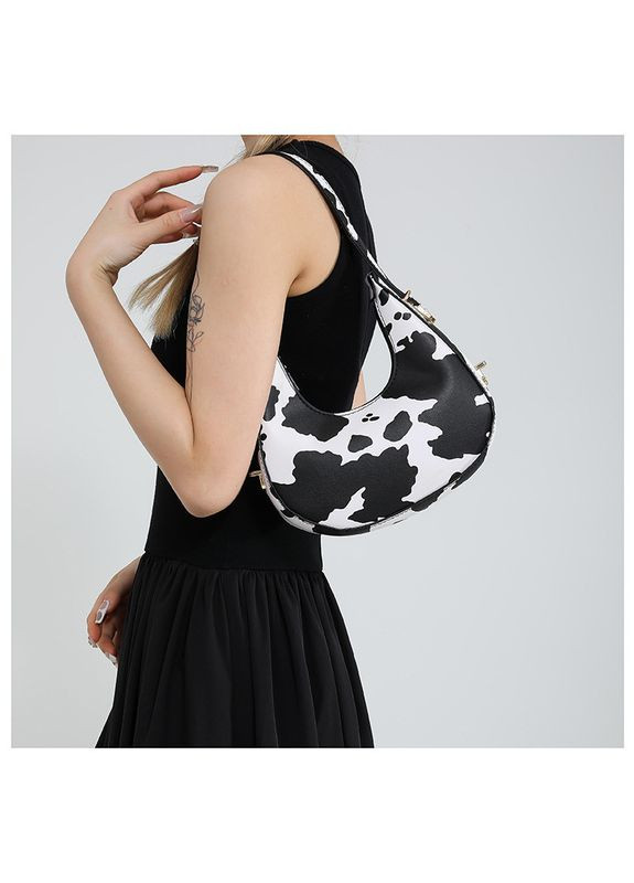 Женская сумка багет 9243 через плечо далматинец зебра леопардовая No Brand (366871862)