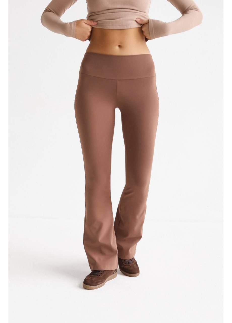 Жіночі утеплені штани кльош з високою посадкою MonCher (363849257)