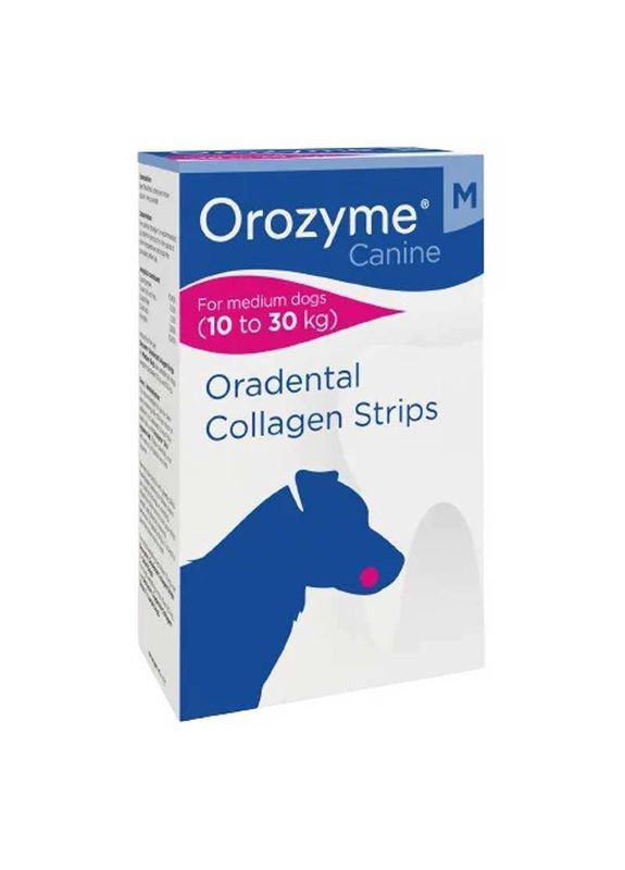 Strips - Жевательные коллагеновые полоски для гигиены ротовой полости собак разных пород - Medium (10-30 кг) Orozyme (327366077)