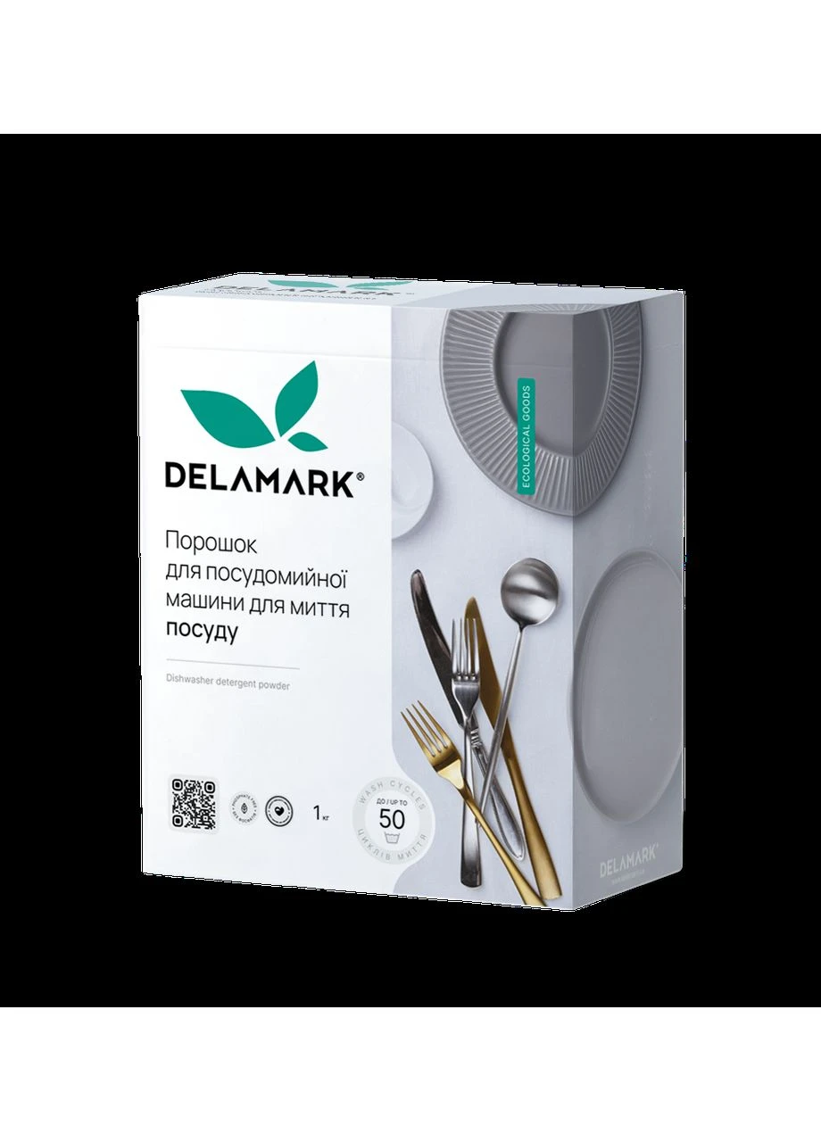Засіб для миття посуду в посудомийній машині Delamark1 кг (4820152330376) DeLaMark (254918302)