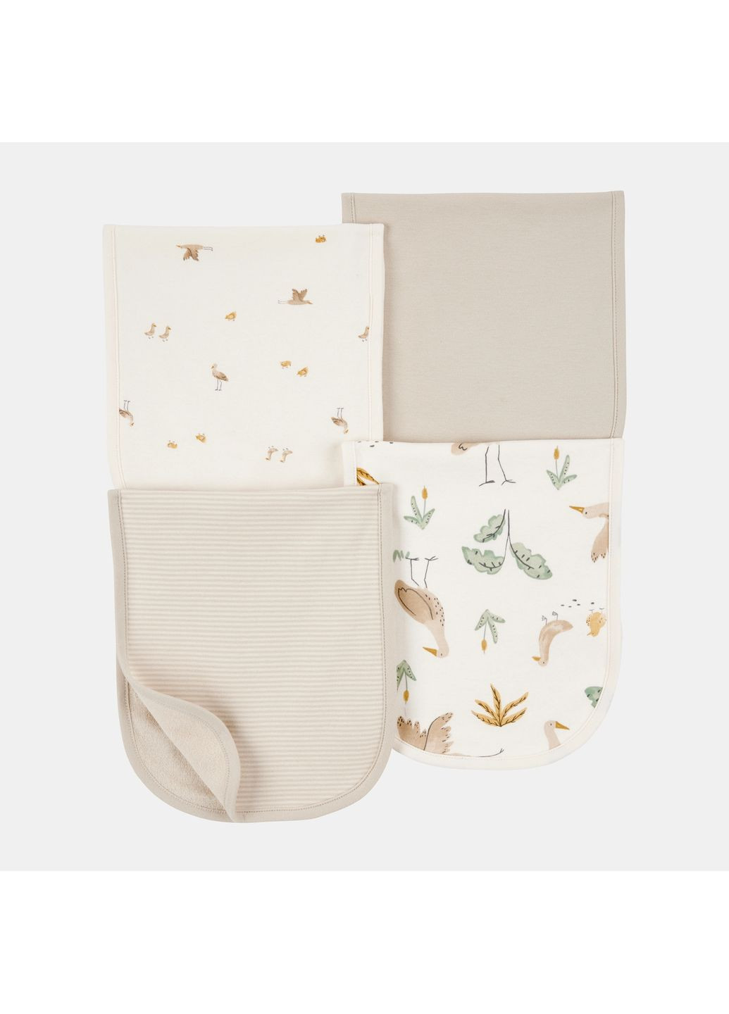 Комплект салфеток 4в1 унисекс (1S946310_OSZ) Carter's молочный