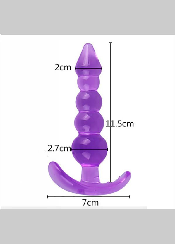 Анальная пробка 2.7 см Матрёшка силиконовая ёлочка Focus (303889688)