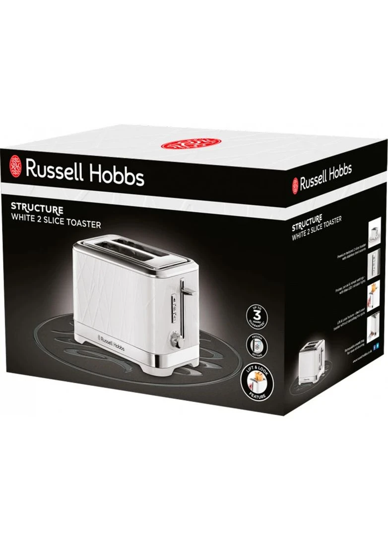 Тостер 28090-56 Structure Белый (6659242) Russell Hobbs (392457705)
