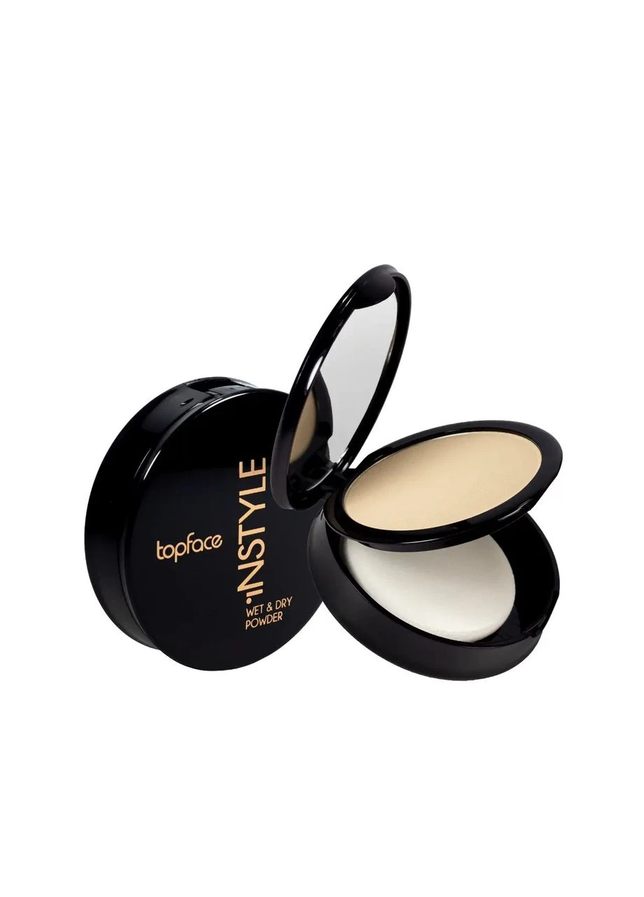 Пудра для лица компактная Instyle Wet & Dry Powder PT261 №001 Слоновая Кость, 10 г TopFace (401043515)