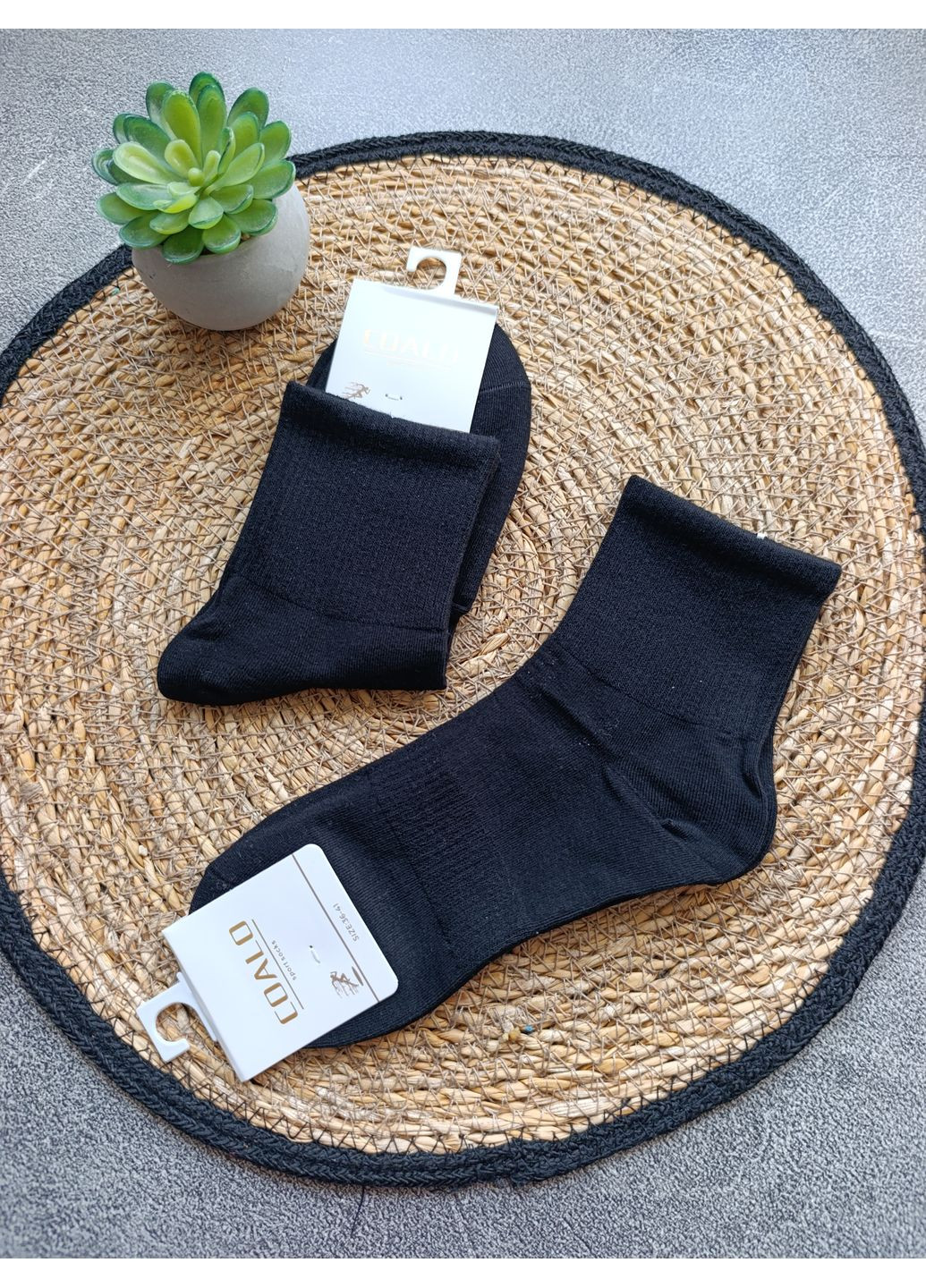 Чёрные 1 пара носков Coalo однотонные (358790995)
