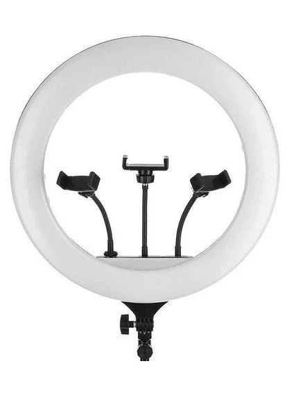 Кольцевая светодиодная LED лампа RIAS RL-18 RGB 45см Разноцветная на 3 держателя с Пультом ДУ (3_04095) No Brand (395882293)