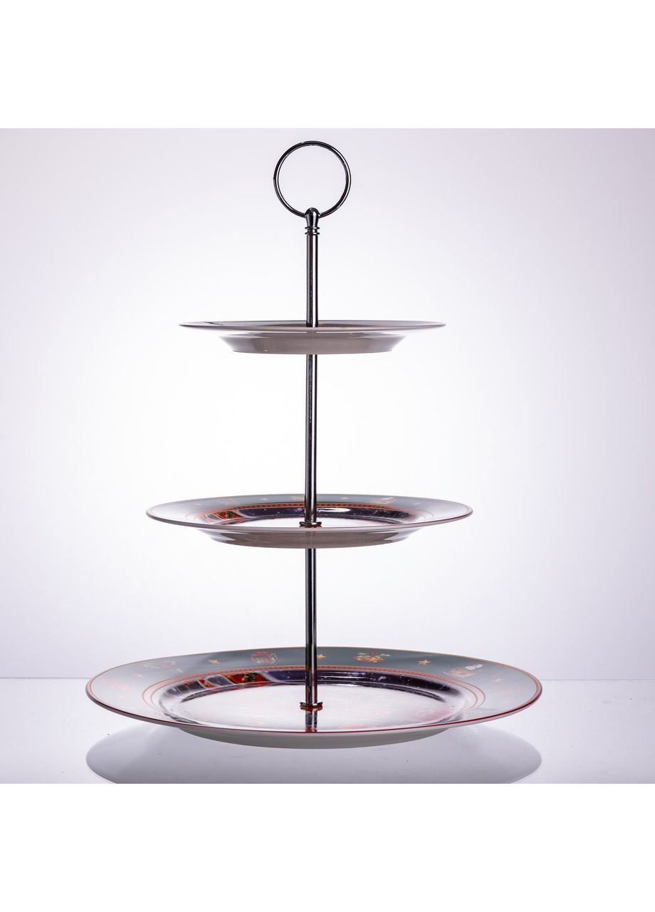 Етажерка для фруктів та десертів Santa порцелянова 34 см Yiwu (369960236)