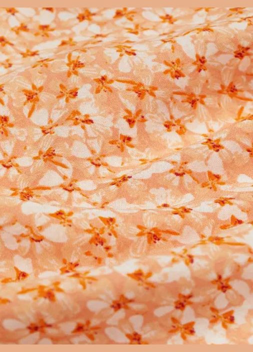 Оранжевое повседневный платье H&M с цветочным принтом