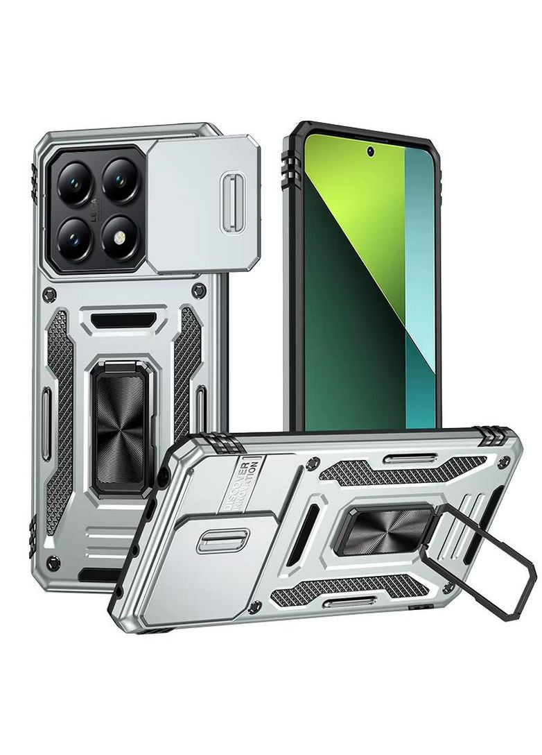 Ударопрочный чехол Square Ring c шторкой на камеру для Xiaomi 14T Pro Epik (316511158)