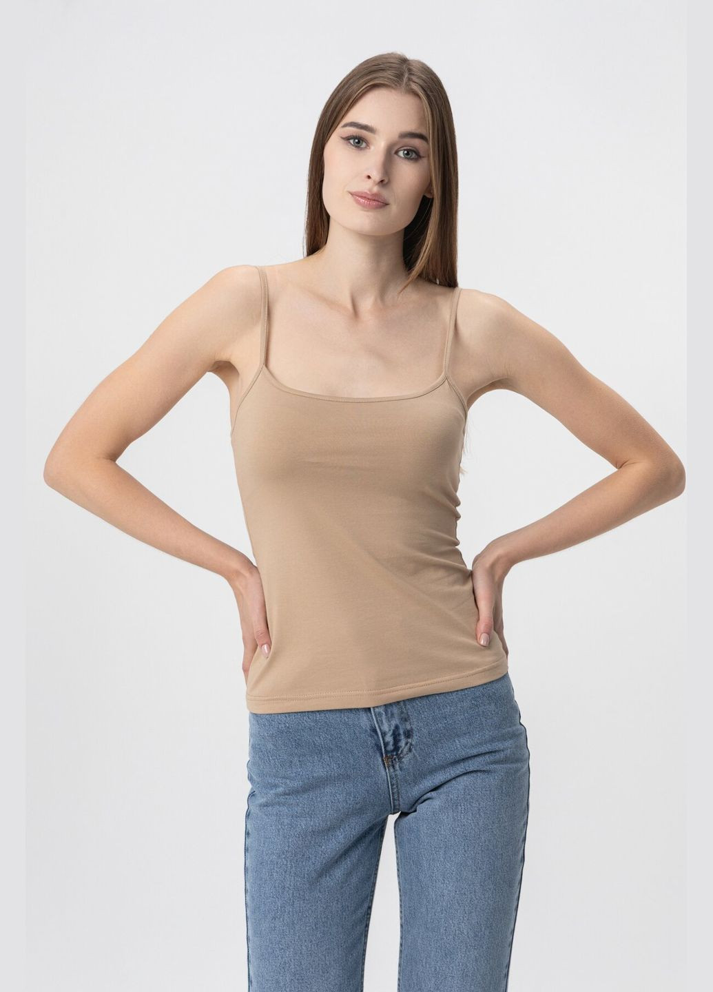 Майка однотонна жіноча CTM WBC02330 shop (2000990095954) LAWA — 354936018