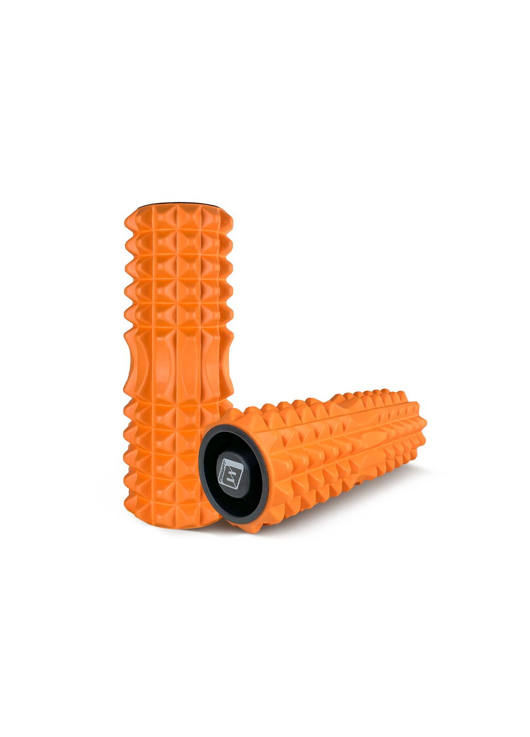 Масажний ролик Grid Roller 33 см v.1.2 із заглушками з обох сторін (оранжевий) EasyFit (365549771)