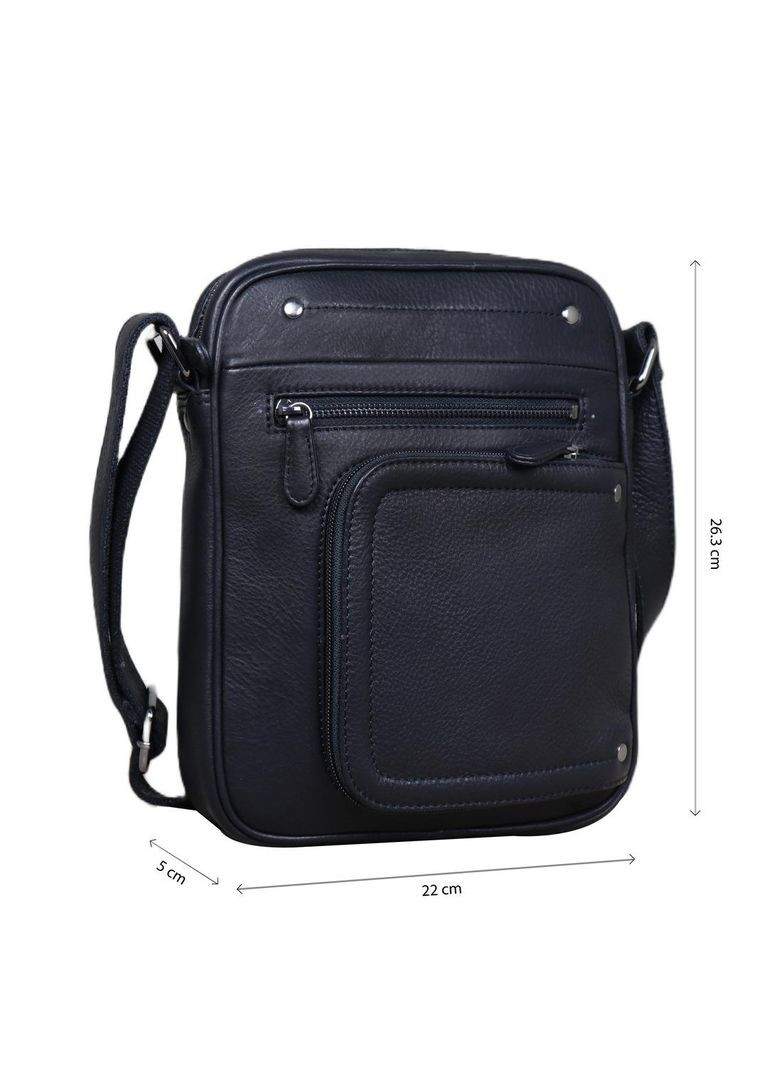 Шкіряна сумка через плече в чорному кольорі RoyalBag r-870557a (282844621)