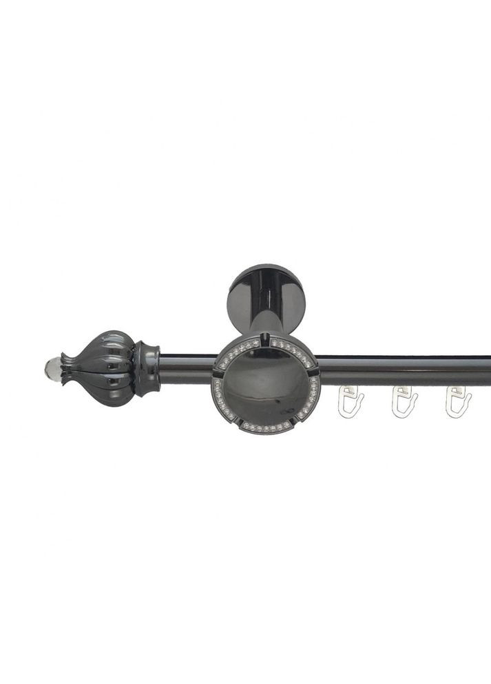 Карниз Таджа-Кристал металевий однорядний профільна труба Онікс 19 мм 160 см (6678879) ORVIT (300799756)