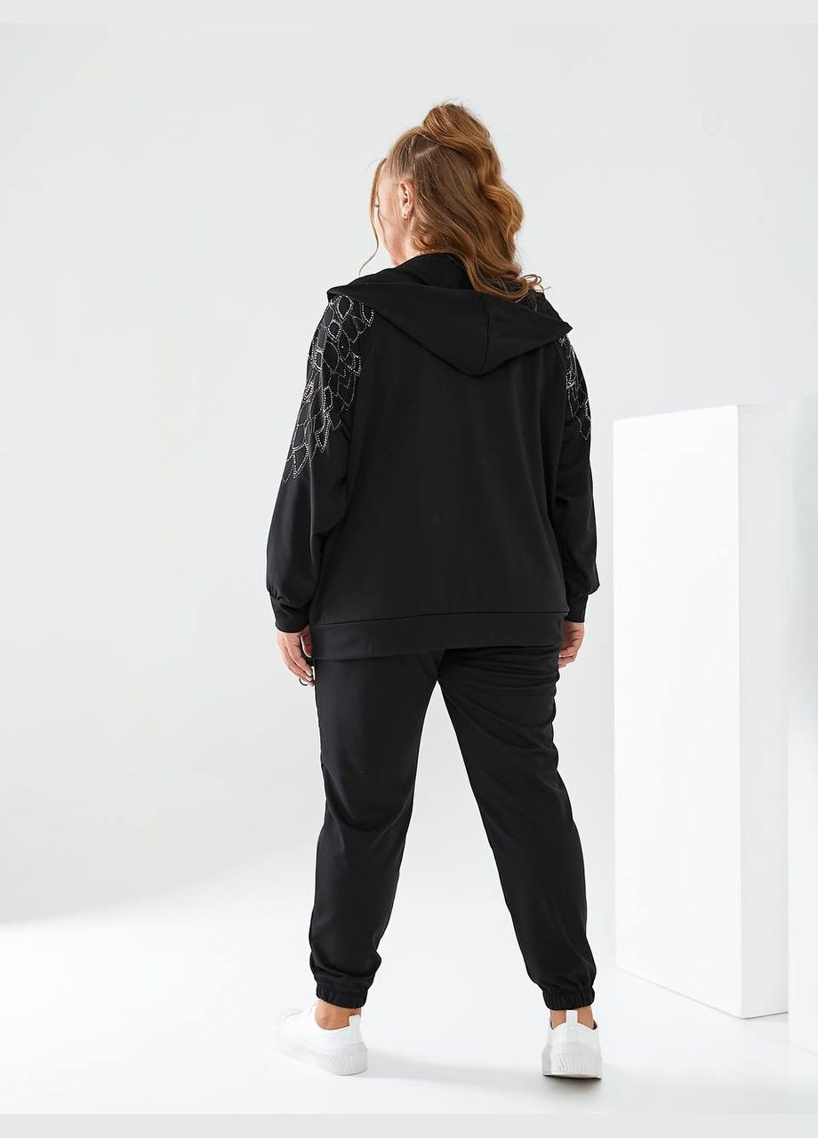 Жіночий прогулянковий костюм колір чорний р.48/50 453782 New Trend (289477905)