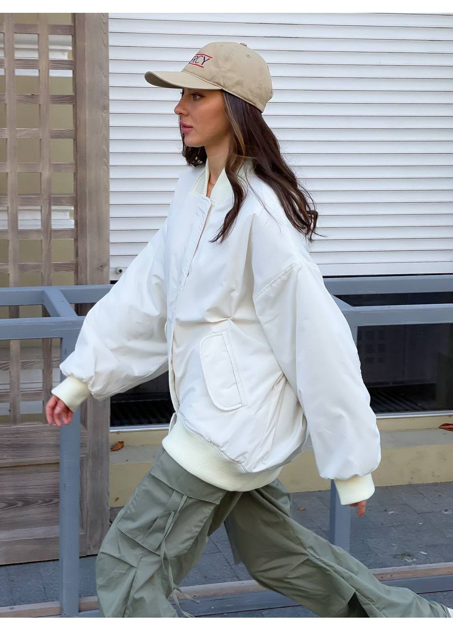 Жіночий бомбер оверсайз MonCher на блискавці (362417372)