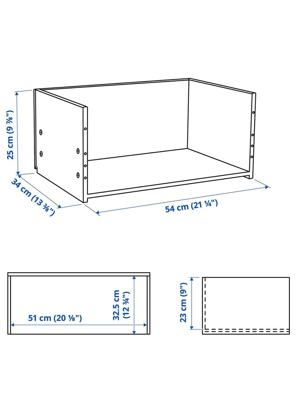 Каркас ящика ІКЕА BESTA 60х25х40 см Дуб білий морений (60351518) IKEA (268023439)