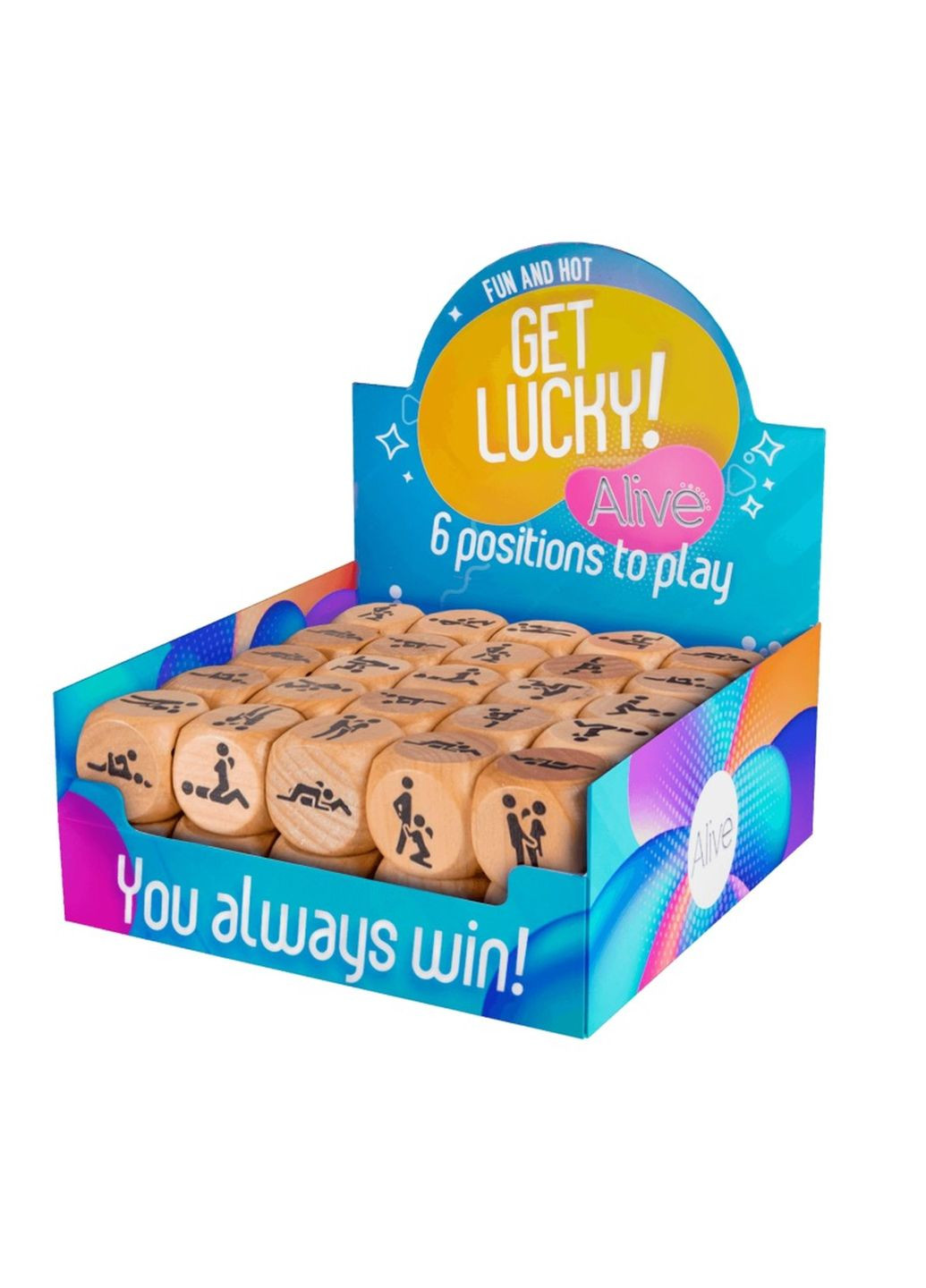 Игровые кубики Get Lucky Dice с шестью позициями Камасутры, деревяные Alive (351382236)