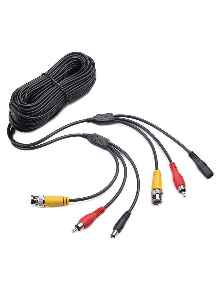 Патчкорд коаксіальний + живлення + звук BNC + DC + AV 40m, чорний Voltronic (315142353)