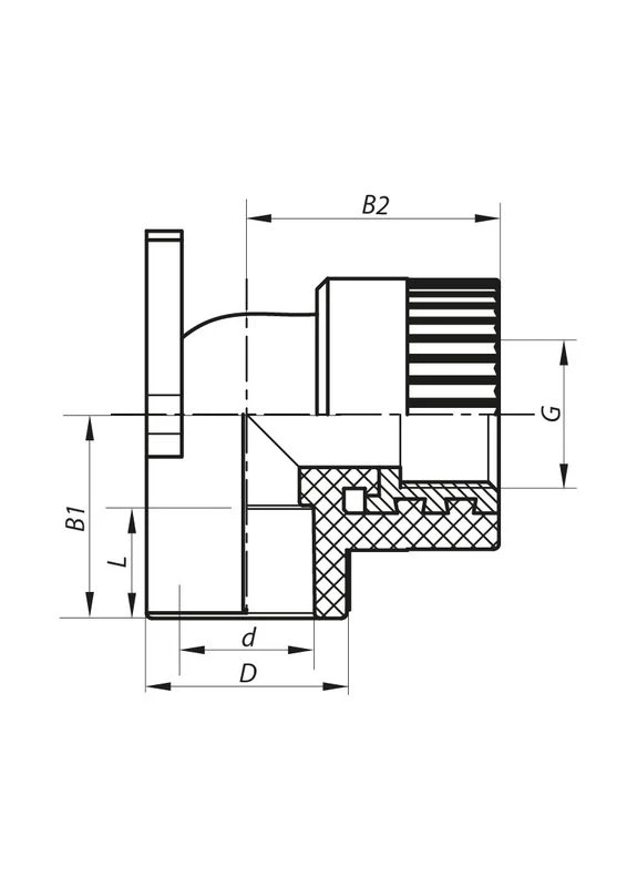 Кут інсталяційний ВР 20x1/2F PPR K0123.PRO, поліпропілен,, різьба-пайка, латунь CW617N, 84 міс. гарантія KOER (399428690)
