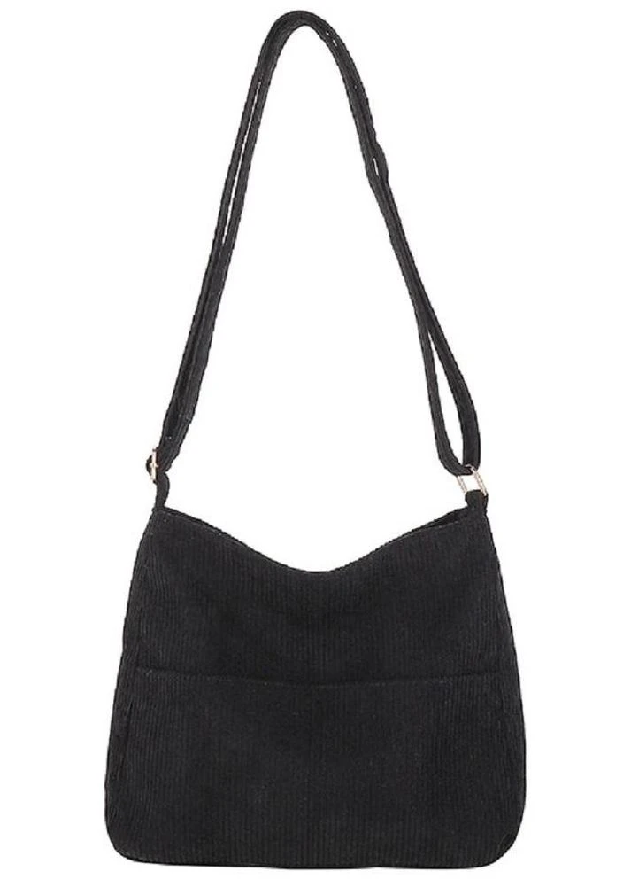 Сумка кросс-боди через плечо женская из текстиля средняя Черный 35699 Lilly (336889561)