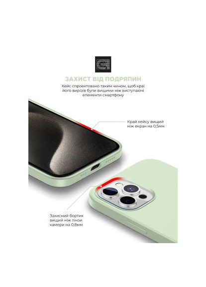 Чехол для мобильного телефона (ARM77014) ArmorStandart ICON2 MagSafe Apple iPhone 15 Pro Max Soft Mint (357490915)