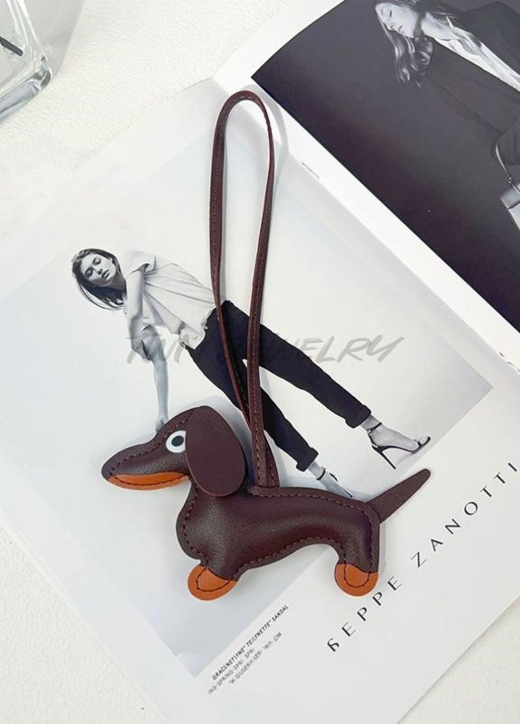 Брелок-підвіска в стилі Hermes Такса на сумку, косметичку, пенал No Brand (294754021)