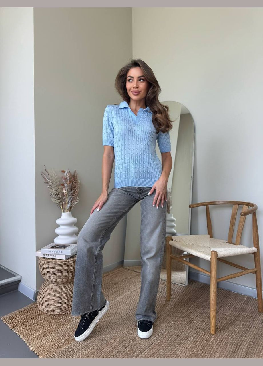 Футболка-поло 😍Вʼязка Акрил+бавовна No Brand (341248710)