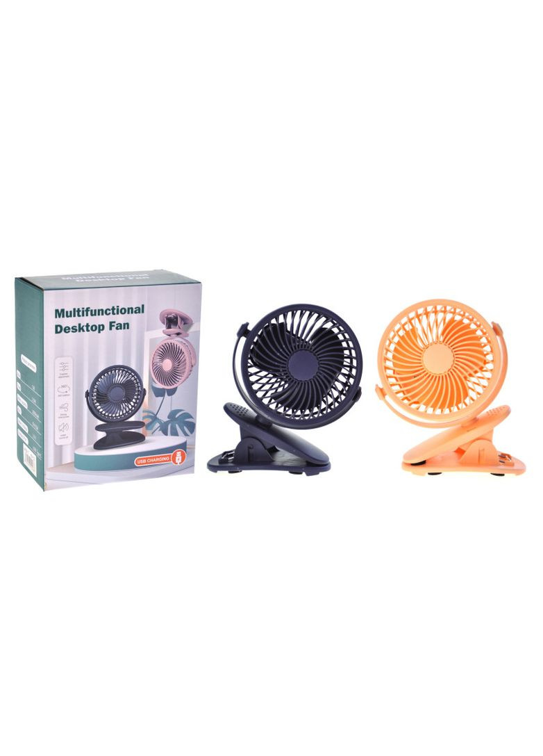Вентилятор портативный беспроводной с креплением, аккумулятор, USB кабель, в коробке AA26-17 No Brand (362434855)