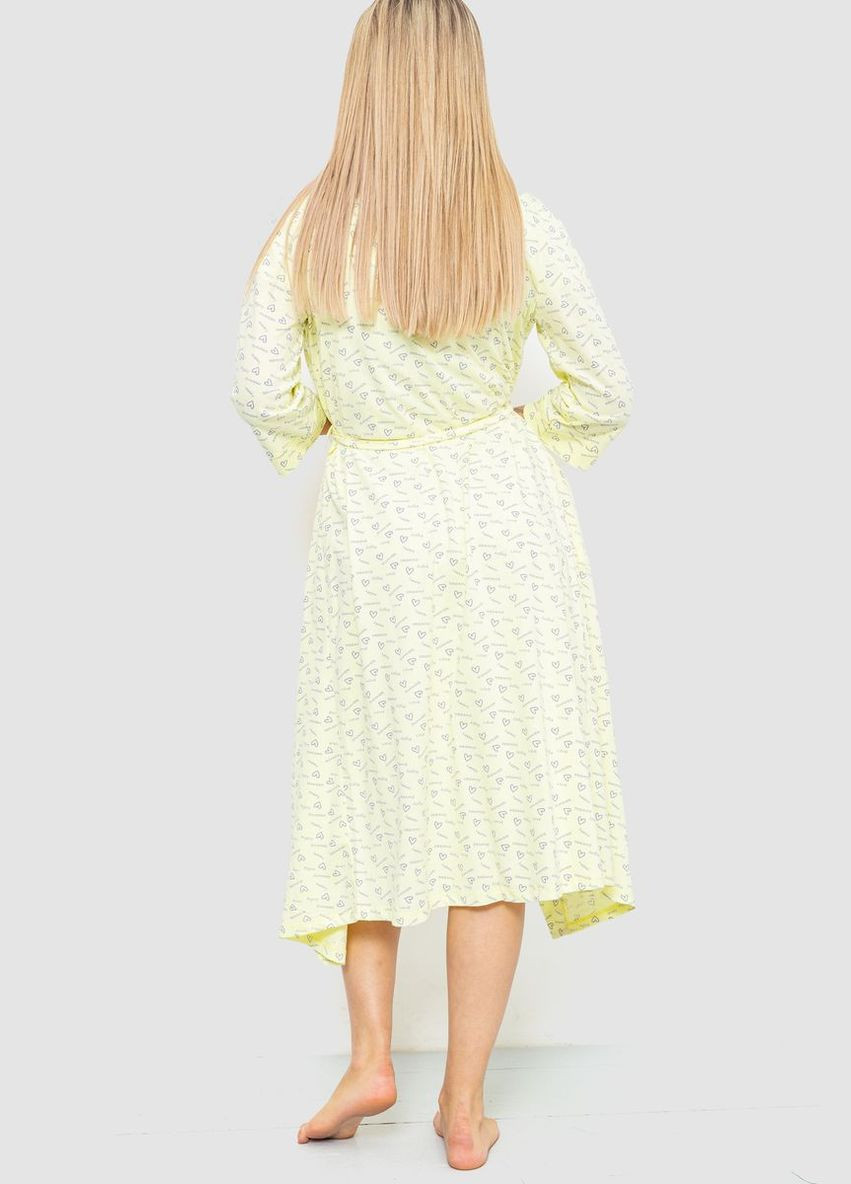 Комплект халат + ночная рубашка, цвет лимонный, Ager (292130959)