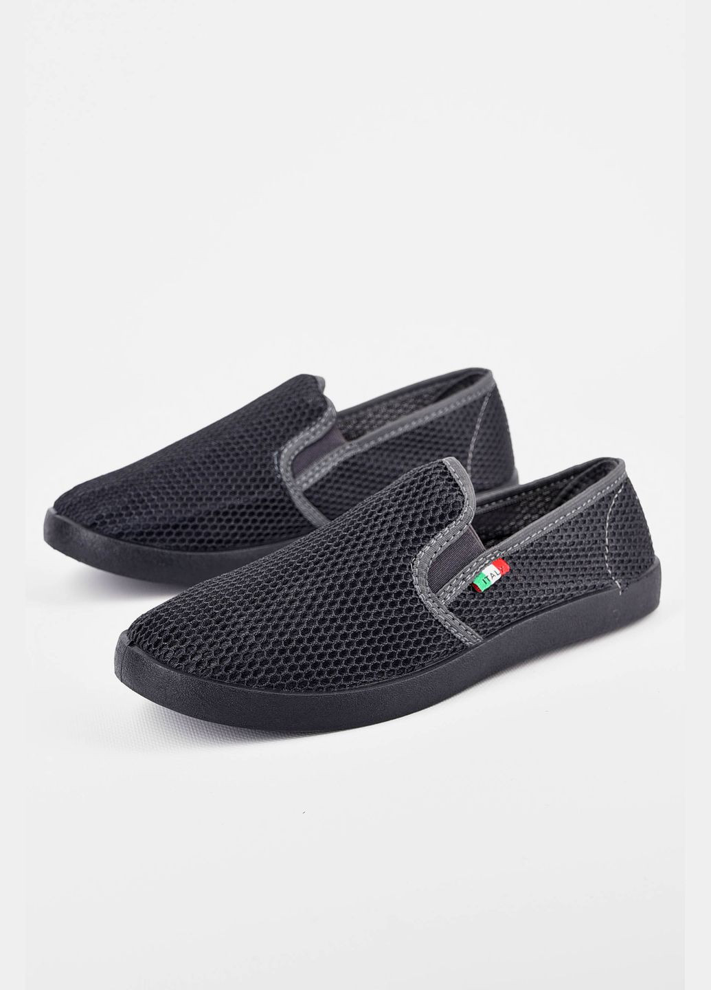 Мокасини чоловічі темно-сірого кольору Let's Shop (322897689)