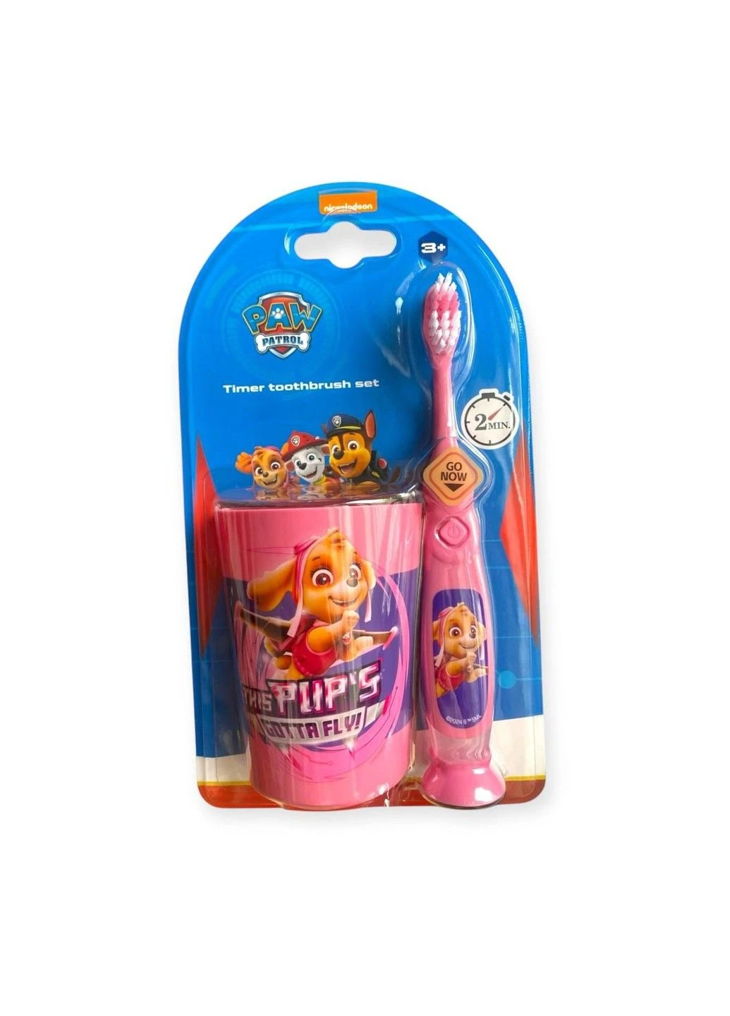 Набор для детей (стаканчик+щетка с таймером) Timer Toothbrush Set Paw Patrol РОЗОВЫЙ Nickelodeon (331652009)